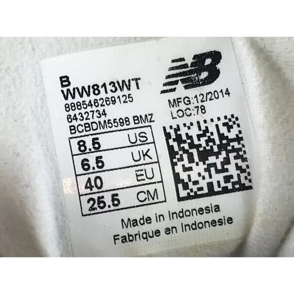 New Balance Womens WW813WT White Rollbar Lace Up Sneaker Athletic Shoes Size 8.5 - Picture 10 of 10